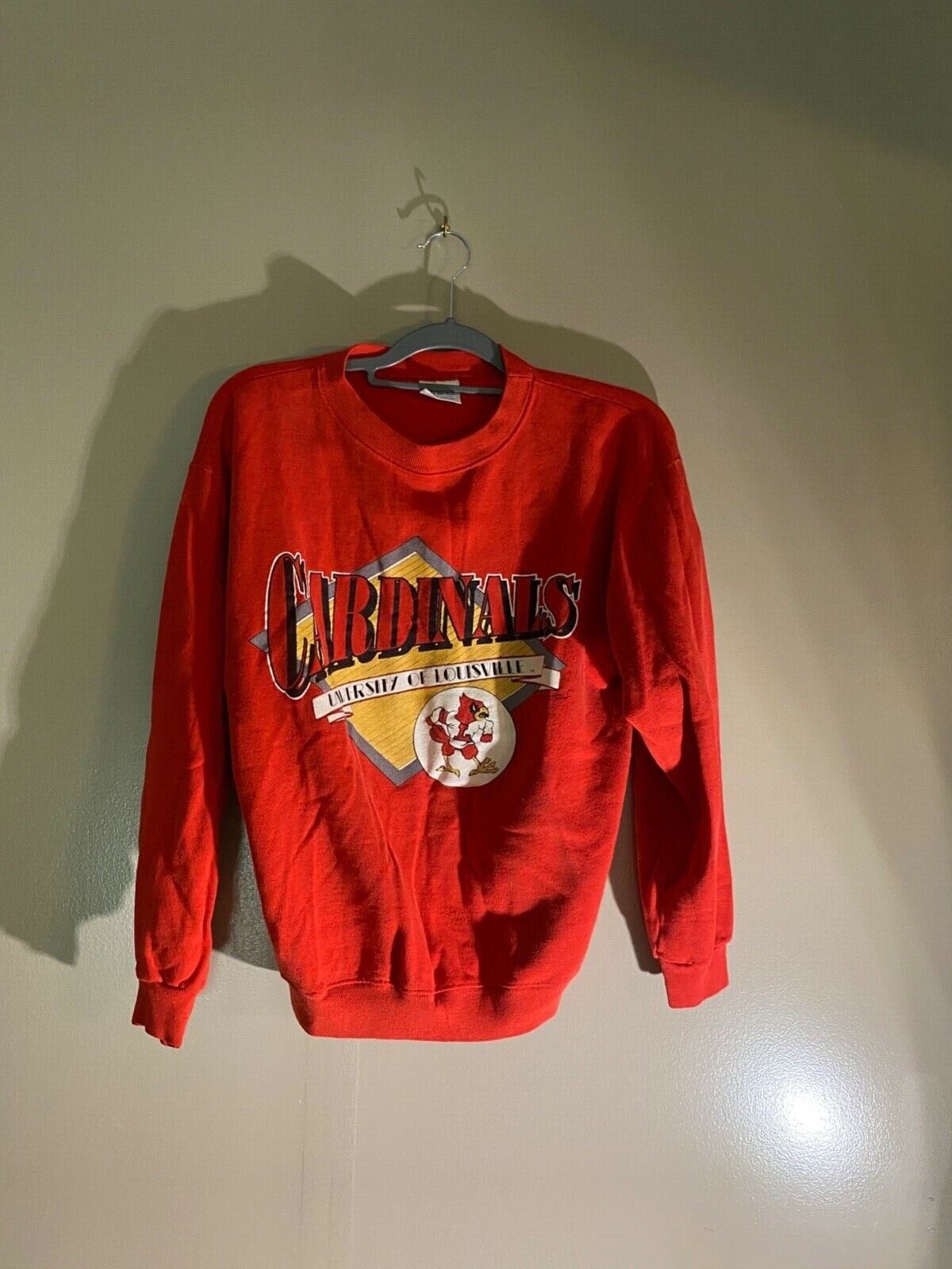 Hanes Louisville Cardinals Vintage Pullover Sweatshirt Uofl Sweatshirt, Louisville Sweatshirt