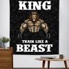 Home Gym Decor Lion King Banner Flag Tapestry Bodybuilding Wall Art, Gym Flags