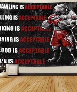 Home Gym Decor Motivational Quotes Banner Flag Tapestry, Workout room decor