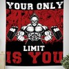 Home Gym Decor Motivational Quotes Flag Banner Tapestry, Gym Flags
