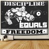 Home Gym Flags Banner Tapestry Bodybuilding Flags Discipline Equals Freedom, Motivational Fitness Inspiration Flag