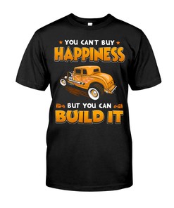 Hot Rod Shirt, Build Happiness , Vintage Nostalgic, Hot Rod Builder Gift, Car Lover Shirt