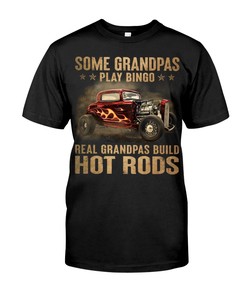 Hot Rod Shirt, Grandpa Bingo Real Grandpass Build Hot Rods, Vintage Nostalgic Gift
