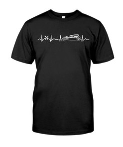 Hot Rod Shirt, Hot Rod Heartbeat , Mens Short-Sleeve Unisex T-Shirt Gift For Dad