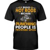 Hot Rod Shirt, Punching People Is Frowned Upon , Vintage Nostalgic, Car Lover Shirt