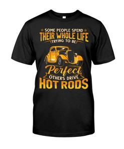 Hot Rod Shirt, Trying Perfect , Vintage Nostalgic Gift Men'S Crewneck T-Shirt