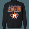 Houston Astros Vintage MLB Crewneck Sweatshirt Hoodie Shirt for Baseball Fans