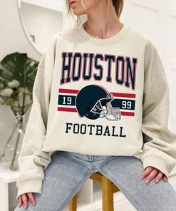 Houston Football Sweatshirt, Vintage Retro Houston Football Shirt for NFL Fans