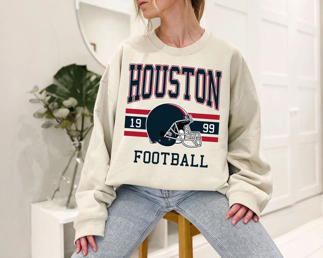 Houston Football Sweatshirt, Vintage Retro Houston Football Shirt for NFL Fans