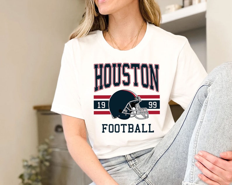 Houston Football Sweatshirt, Vintage Retro Houston Football Shirt for NFL Fans - Image 3