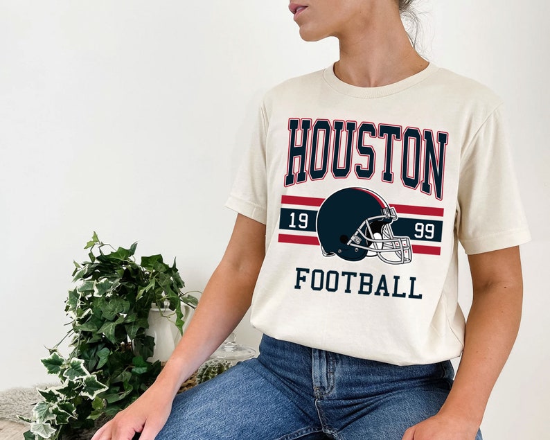Houston Football Sweatshirt, Vintage Retro Houston Football Shirt for NFL Fans - Image 4