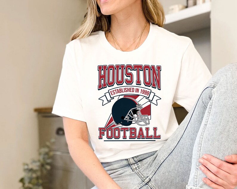 Houston Football Team Sweatshirt, Retro Houston Football Shirt for NFL Fans - Image 3
