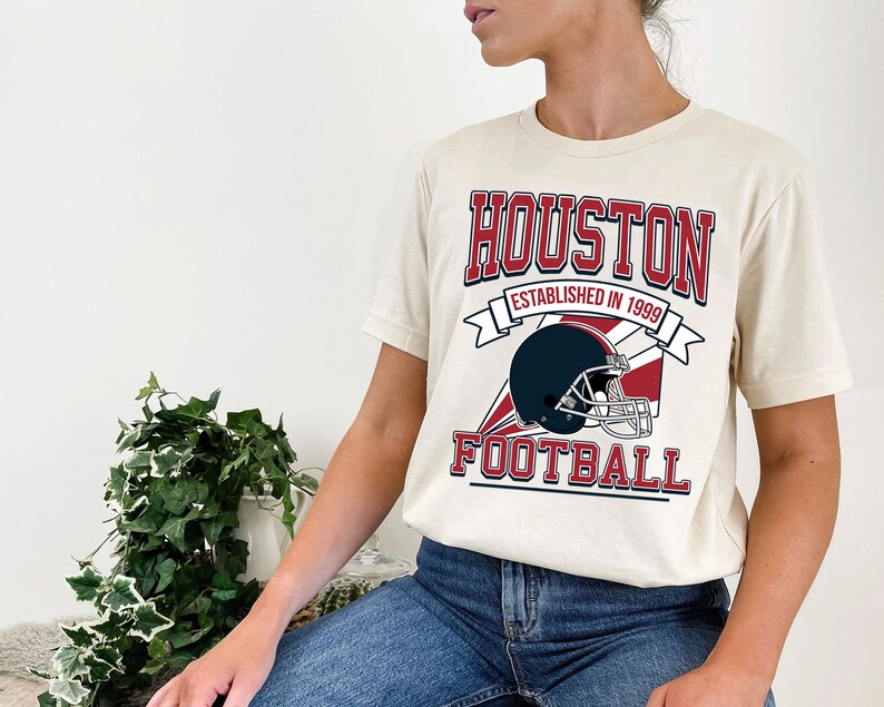 Houston Football Team Sweatshirt, Retro Houston Football Shirt for NFL Fans - Image 4