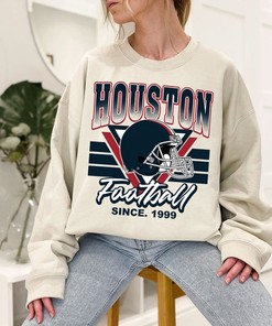 Houston Football Team Sweatshirt, Vintage Houston Football Shirt for NFL Fans
