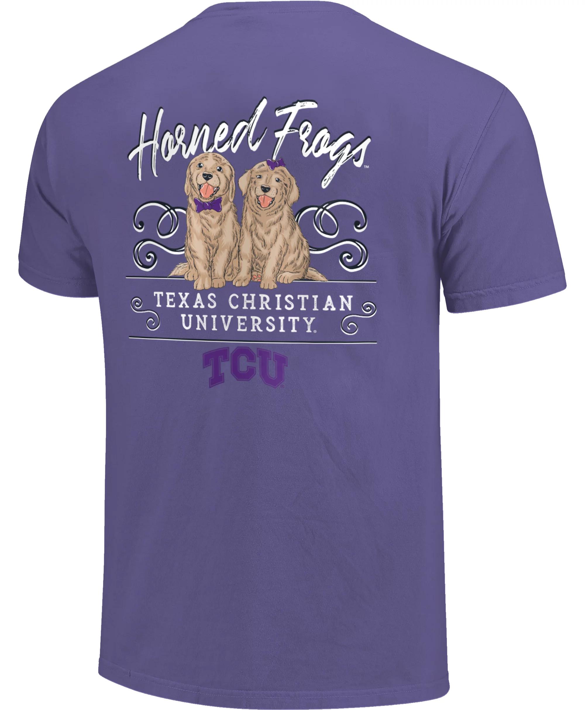 Image One Women'S Tcu Horned Frogs Double Trouble T-Shirt, University Football Fan Shirt, Tcu Student Gifts