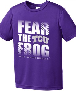 Image One Youth Tcu Horned Frogs Fear Competitor T-Shirt, University Football Fan Shirt, Tcu Fans, Tcu Student Gifts
