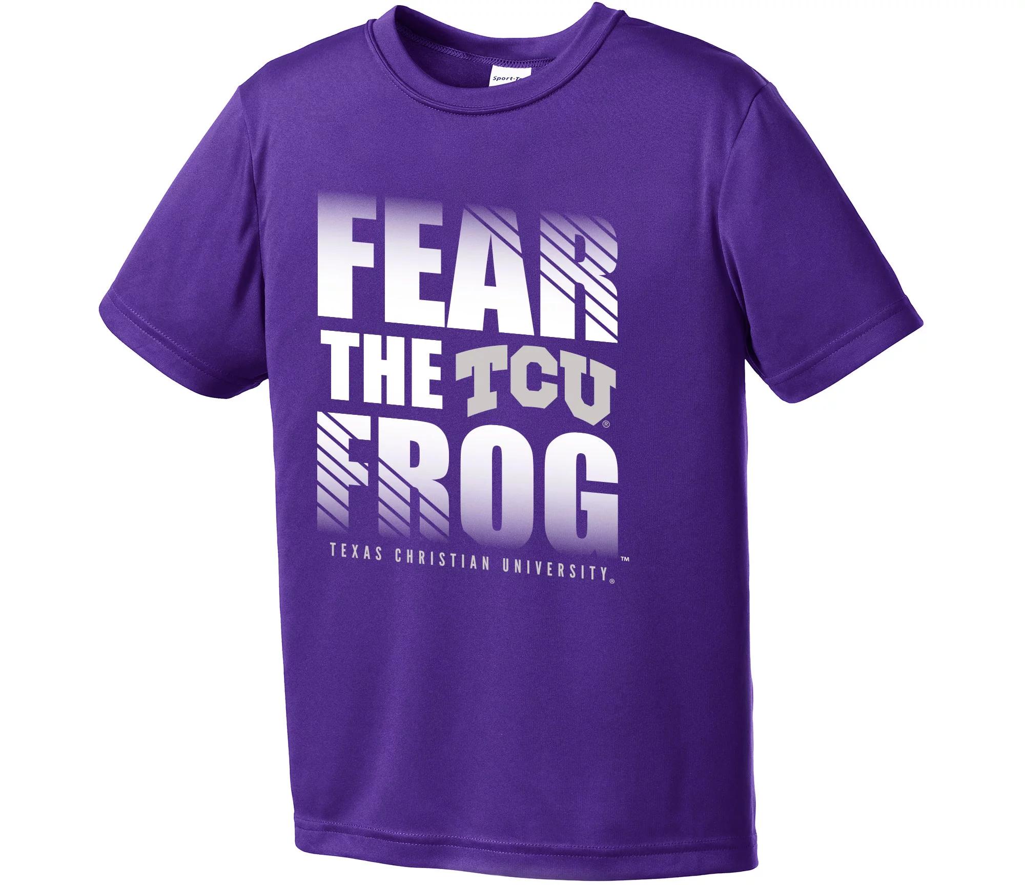 Image One Youth Tcu Horned Frogs Fear Competitor T-Shirt, University Football Fan Shirt, Tcu Fans, Tcu Student Gifts