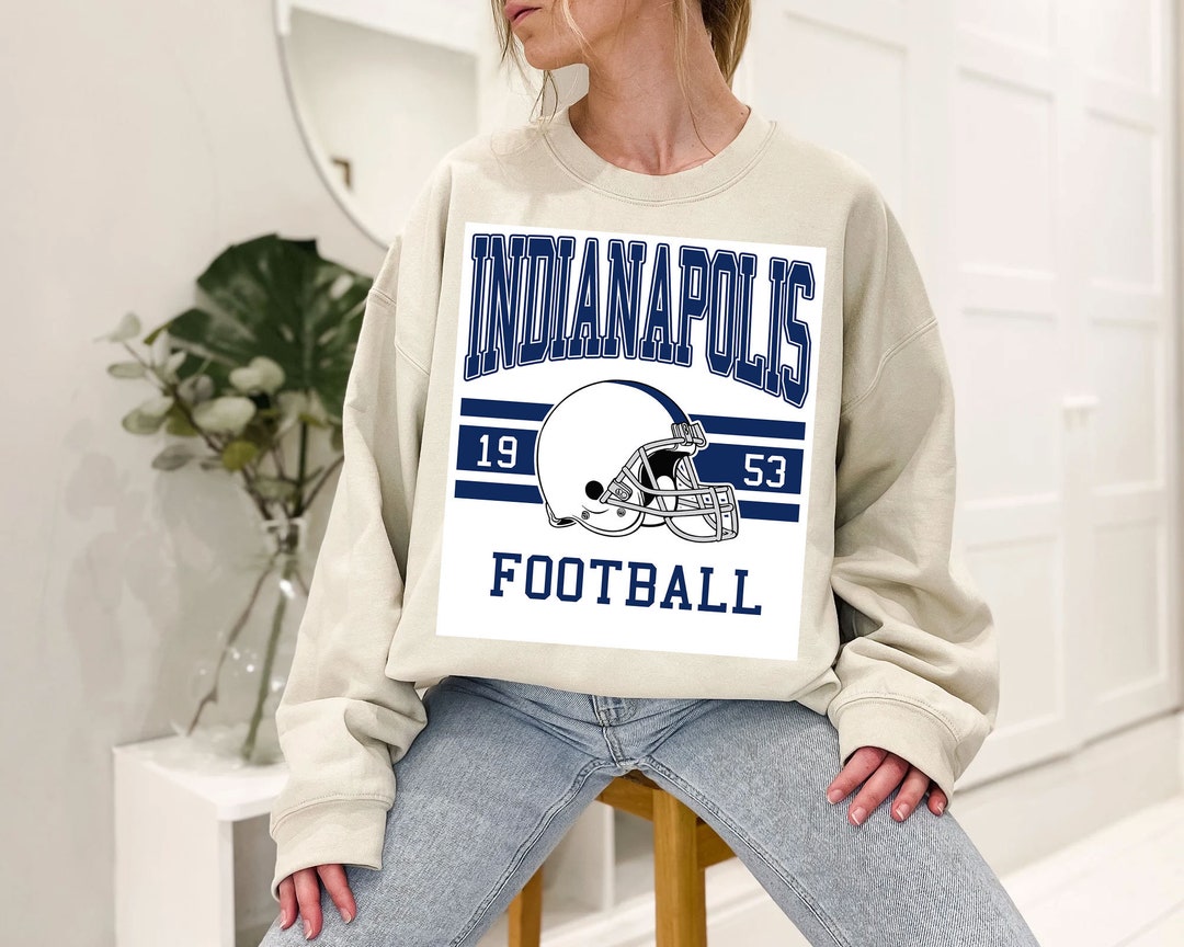 Indianapolis Football Sweatshirt, Vintage Retro Indianapolis Football Shirt for NFL Fans