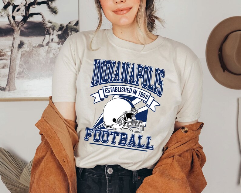 Indianapolis Football Team Sweatshirt, Retro Indianapolis Football Shirt for NFL Fans - Image 4
