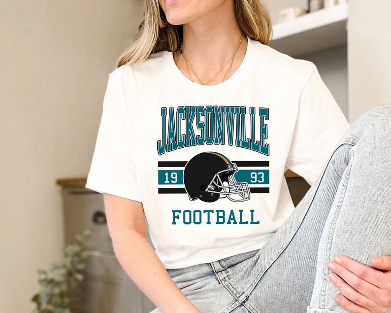 Jacksonville Football Sweatshirt, Vintage Retro Jacksonville Football Shirt for NFL Fans - Image 3