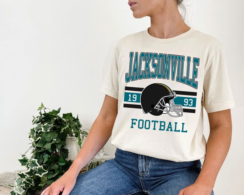 Jacksonville Football Sweatshirt, Vintage Retro Jacksonville Football Shirt for NFL Fans - Image 4