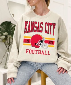 Kansas City Football Sweatshirt, Vintage Retro Kansas City Football Shirt for NFL Fans