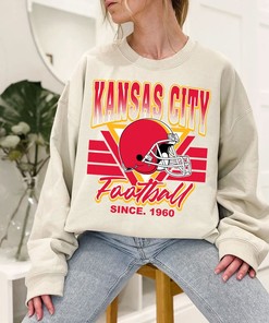 Kansas City Football Team Sweatshirt, Vintage Kansas City Football Shirt for NFL Fans
