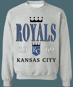 Kansas City Royals Vintage MLB Crewneck Sweatshirt Hoodie Shirt for Baseball Fans