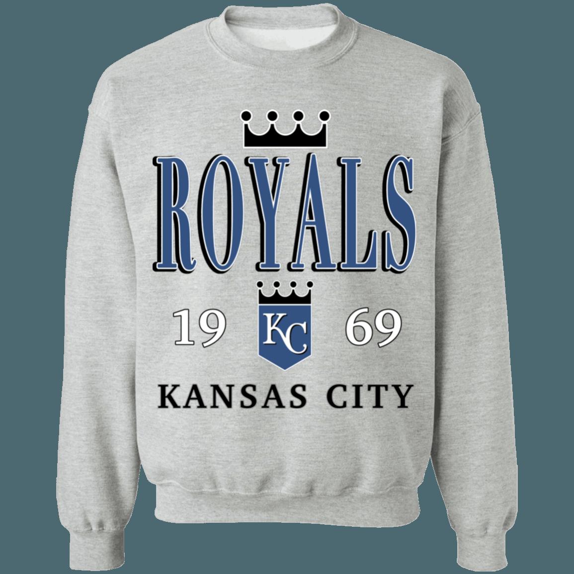 Kansas City Royals Vintage MLB Crewneck Sweatshirt Hoodie Shirt for Baseball Fans