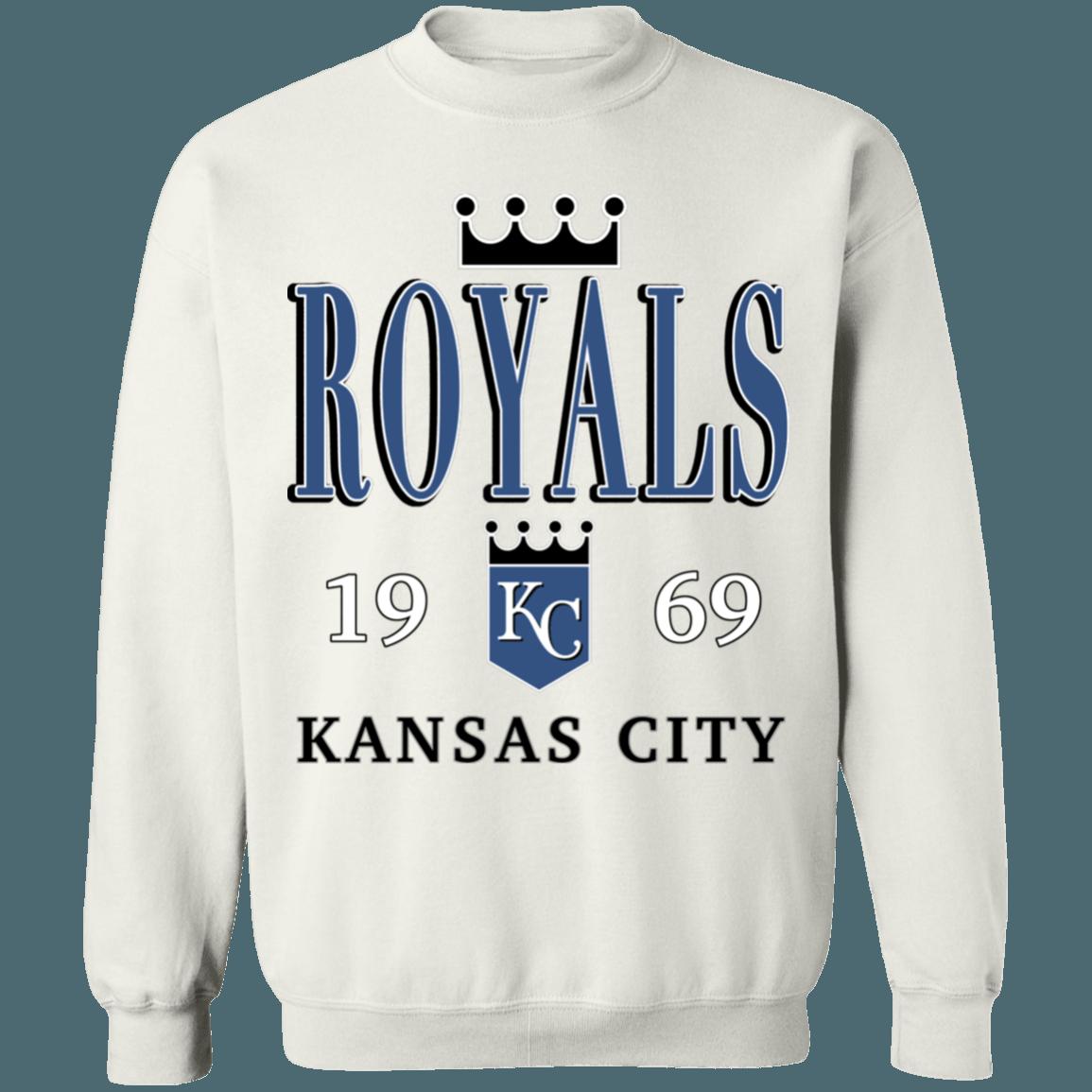 Kansas City Royals Vintage MLB Crewneck Sweatshirt Hoodie Shirt for Baseball Fans - Image 2