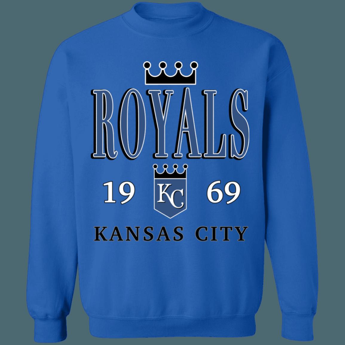 Kansas City Royals Vintage MLB Crewneck Sweatshirt Hoodie Shirt for Baseball Fans - Image 3