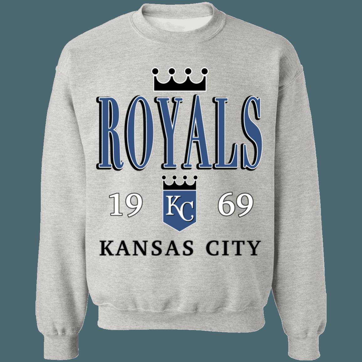 Kansas City Royals Vintage MLB Crewneck Sweatshirt Hoodie Shirt for Baseball Fans - Image 4