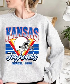 Kansas Crewneck Sweatshirt, Vintage Kansas Football Sweatshirt, Football Fan Shirt, University Football Fan Shirt