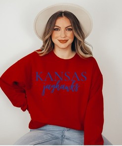 Kansas Gameday Sweatshirt, Kansas Football, Kansas Basketball, Jayhawk Basketball Sweatshirt