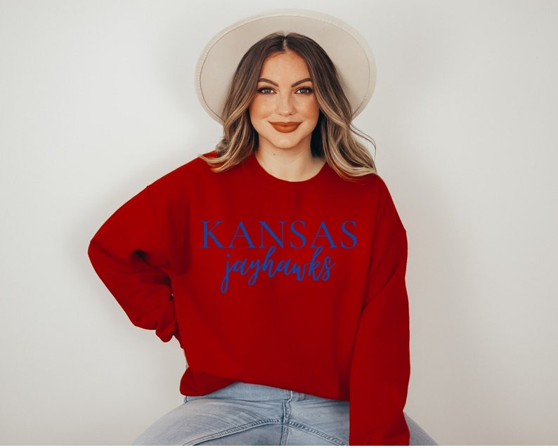 Kansas Gameday Sweatshirt, Kansas Football, Kansas Basketball, Jayhawk Basketball Sweatshirt