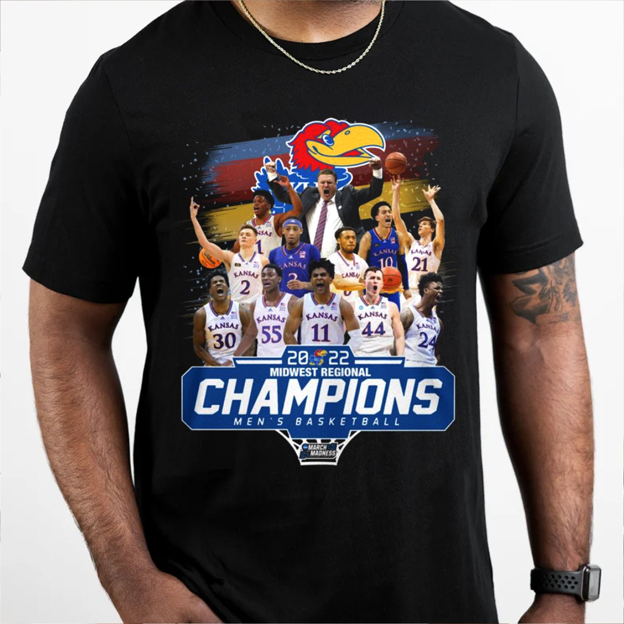Kansas Jayhawks Champions Final Four March Madness 2022 Shirt, Kansas Basketball Shirts - Image 2