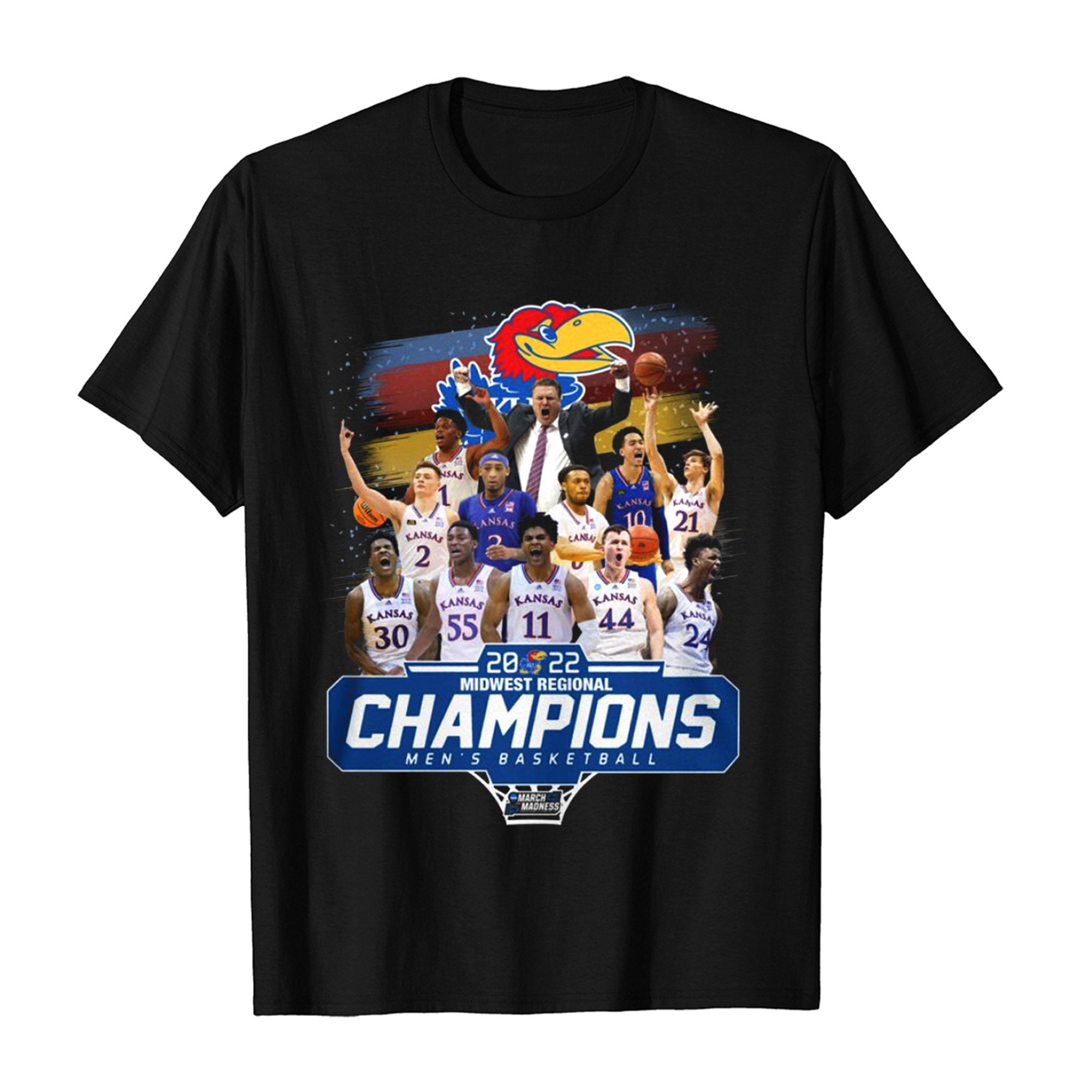 Kansas Jayhawks Champions Final Four March Madness 2022 Shirt, Kansas Basketball Shirts - Image 3