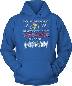 Kansas Jayhawks Hoodie, Heartbeat Jayhawks Hoodie Gifts For Fans
