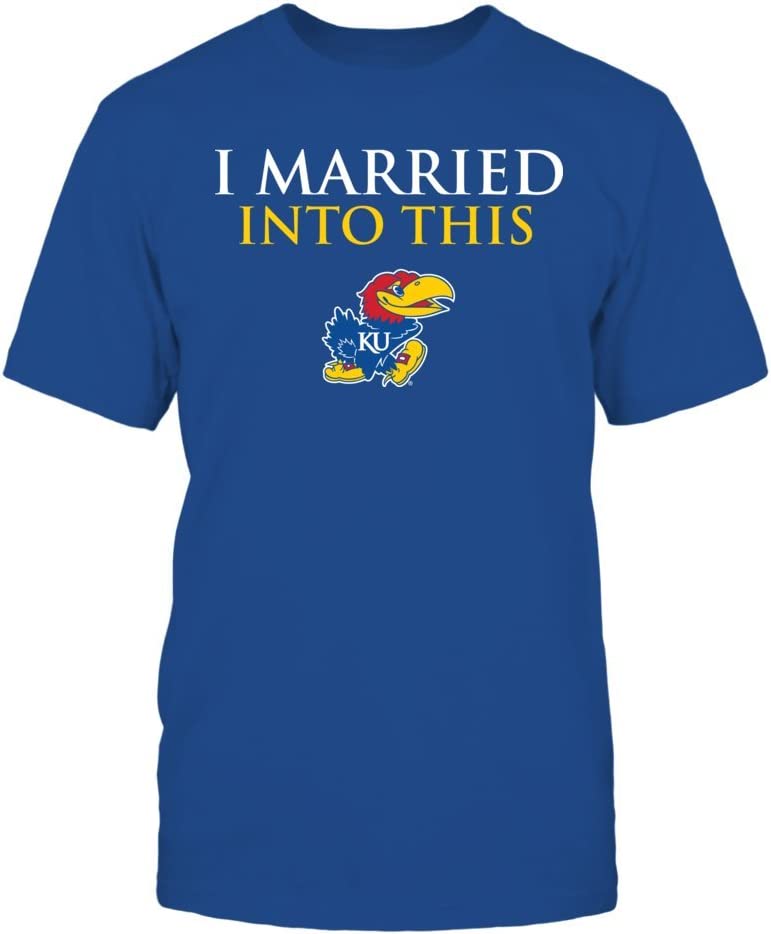 Kansas Jayhawks Hoodie, I Married Into This School Font Gifts For Fans