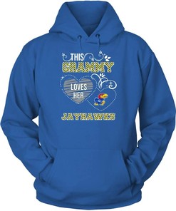 Kansas Jayhawks Hoodie, This Grammy Loves Team Mascot Chevron Pattern Hoodie, Kansas Basketball Shirts Gifts