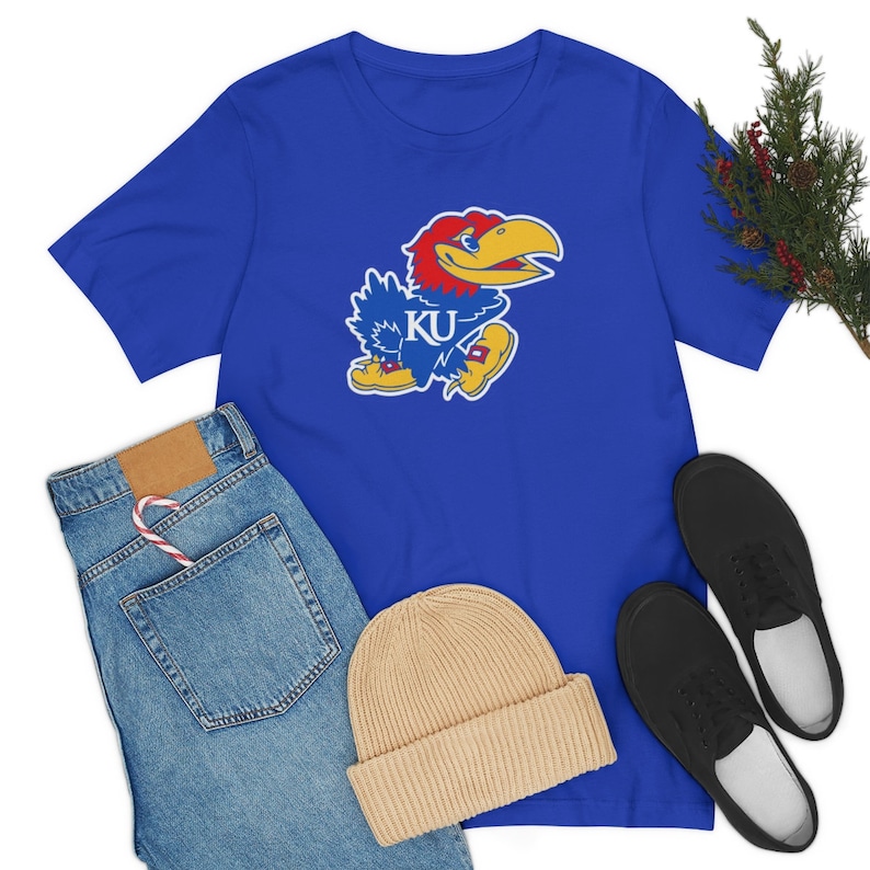 Kansas Jayhawks Shirt Bella Canvas- Super Soft Tee Rock Chalk Jayhawk