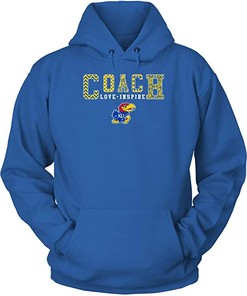 Kansas Jayhawks Shirt, Coach Love Inspire Slogan Patterned Team, Kansas Basketball Shirts Gifts
