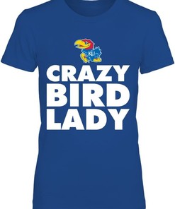 Kansas Jayhawks Shirt, Crazy Bird Lady Red Shirt, Kansas Basketball Shirts Gifts