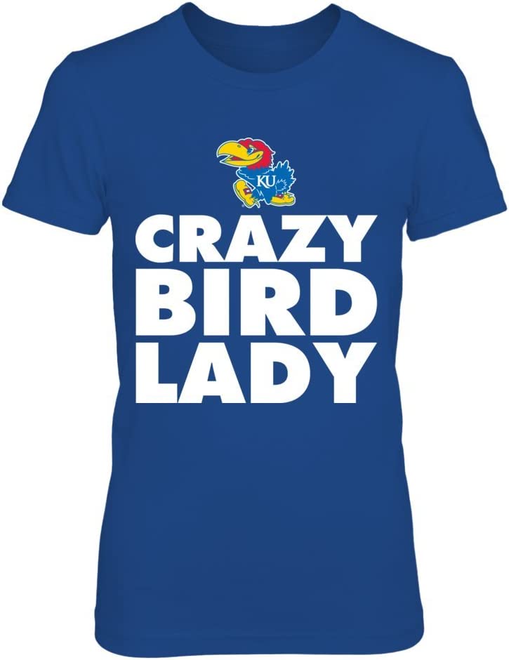 Kansas Jayhawks Shirt, Crazy Bird Lady Red Shirt, Kansas Basketball Shirts Gifts