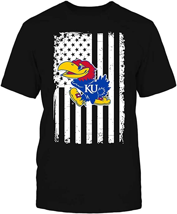 Kansas Jayhawks Shirt, Flag Pride Gifts For Fans, Vintage Ncaa Shirts