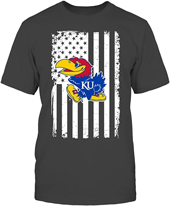 Kansas Jayhawks Shirt, Flag Pride Gifts For Fans, Vintage Ncaa Shirts - Image 2