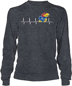 Kansas Jayhawks Shirt, Heartbeat Longsleeve, Kansas Basketball Shirts Gifts