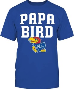 Kansas Jayhawks Shirt, Papa Bird Gifts For Fans, Vintage Ncaa Shirts