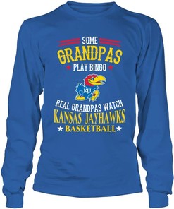 Kansas Jayhawks Shirt, Real Grandpas Bingo Basketball, Kansas Basketball Shirts Gifts