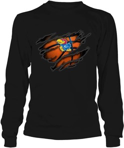 Kansas Jayhawks Shirt, Tearing Basketball Gifts For Fans